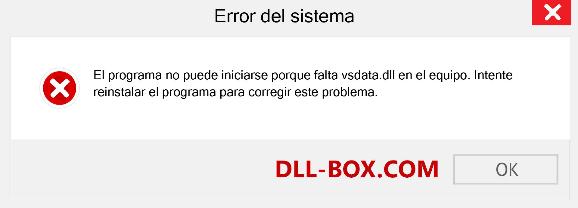 ¿Falta el archivo vsdata.dll ?. Descargar para Windows 7, 8, 10 - Corregir vsdata dll Missing Error en Windows, fotos, imágenes